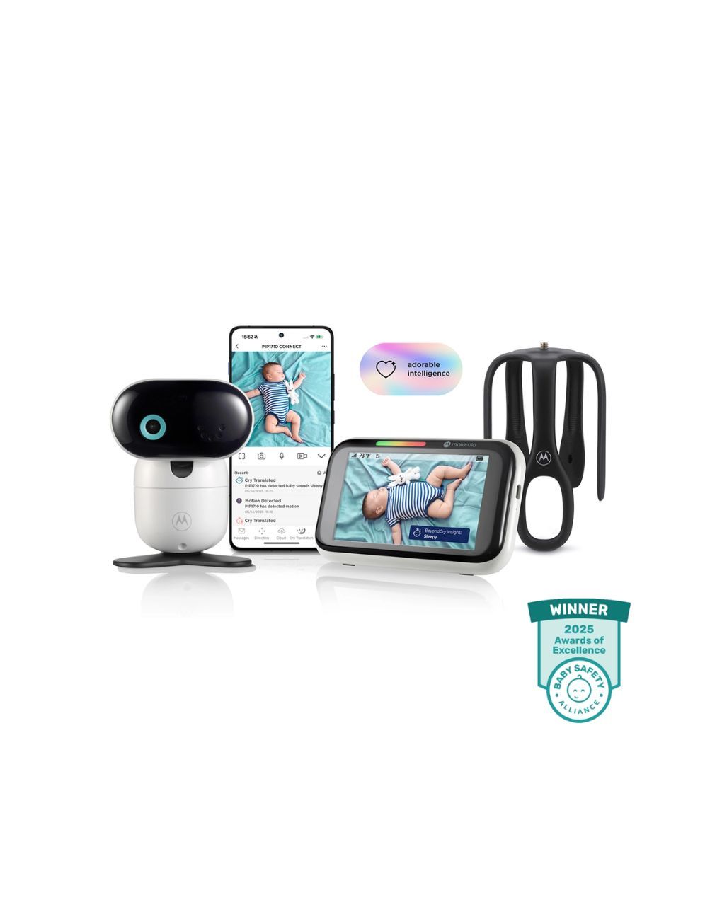 Motorola pip1710 connect ενδοεπικοινωνία μωρού wi-fi με κάμερα & οθόνη 5" και ai λειτουργίες