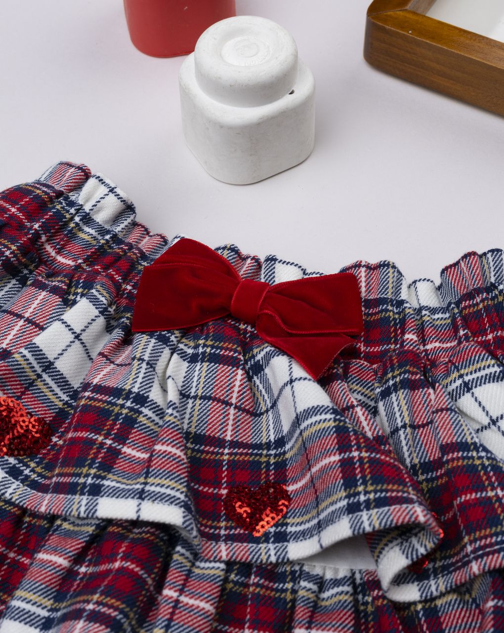 βρεφική φούστα καρό με φιογκάκι classic για κορίτσι - Prénatal