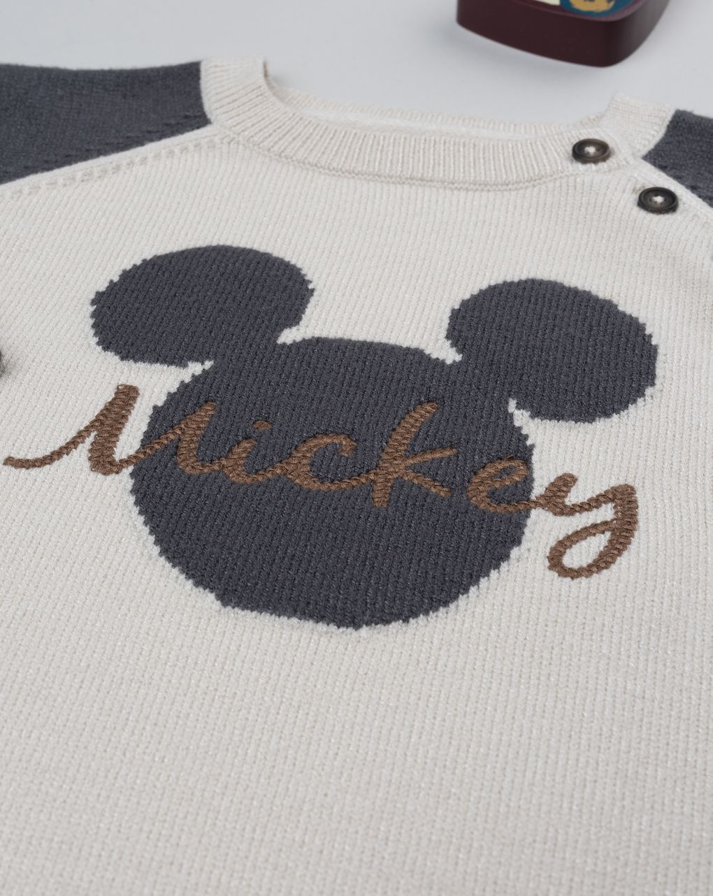 βρεφικό πουλόβερ εκρού mickey για αγόρι - Prénatal