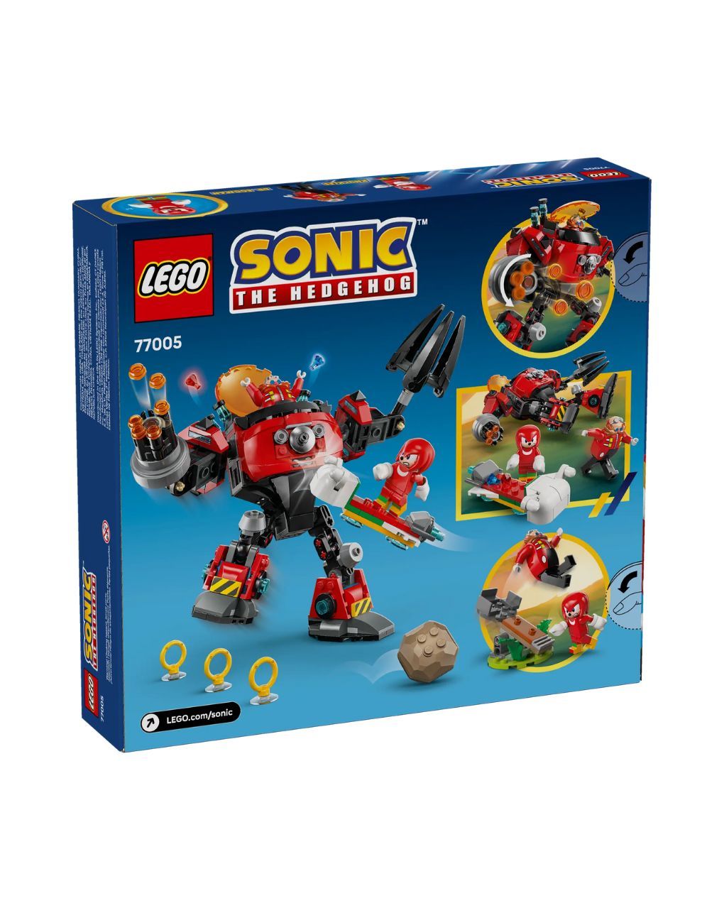 Lego sonic the hedgehog knuckles vs. dr. eggman egg crusher mech 77005 - Lego
