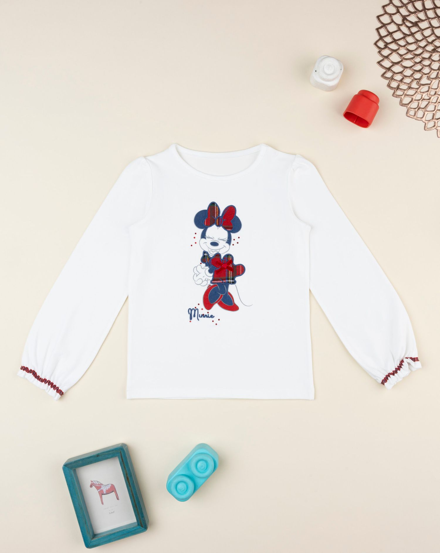 παιδική μπλούζα λευκή minnie classic για κορίτσι
