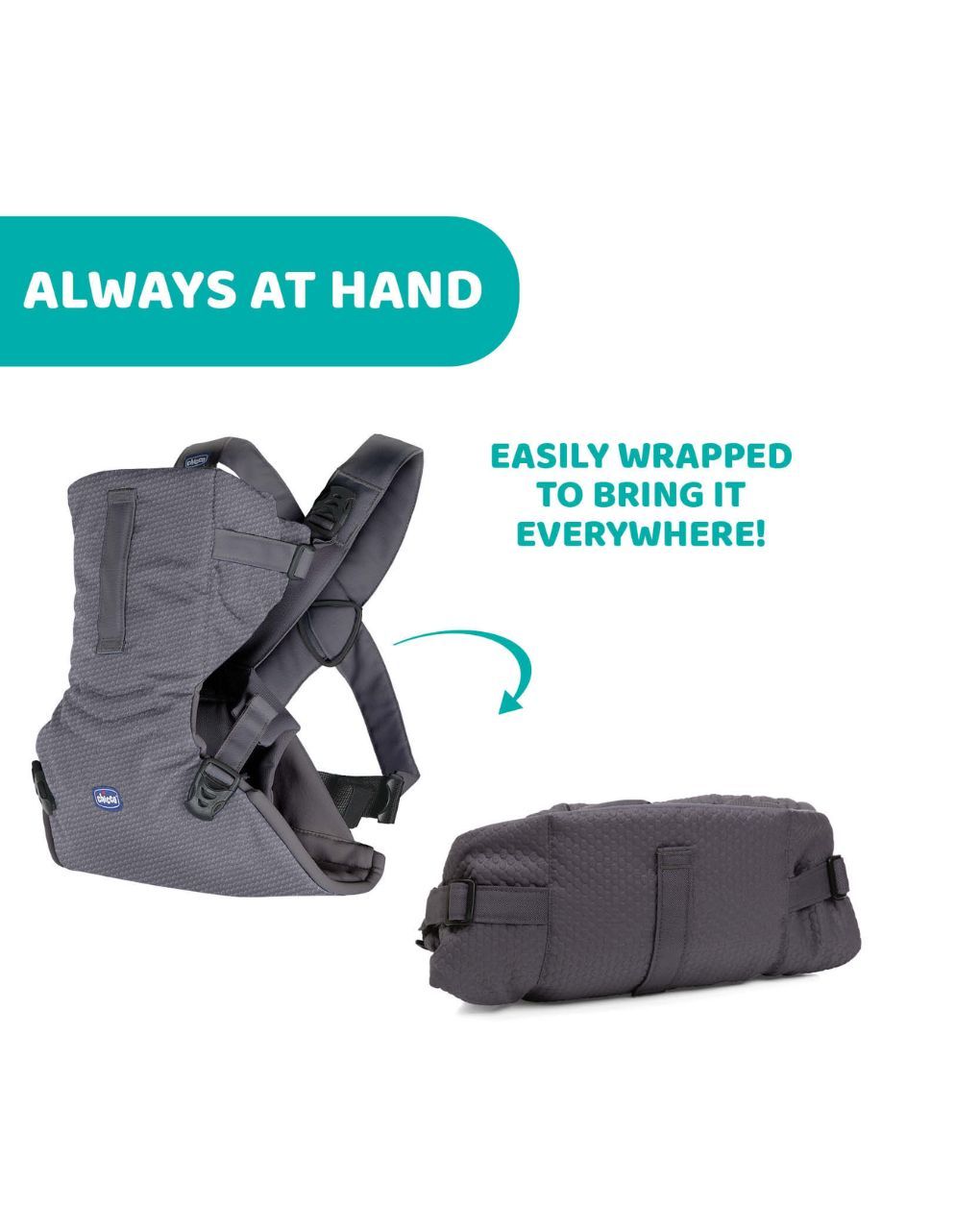 Chicco μάρσιπος easy fit moon grey p15-79154-77-71 - Chicco