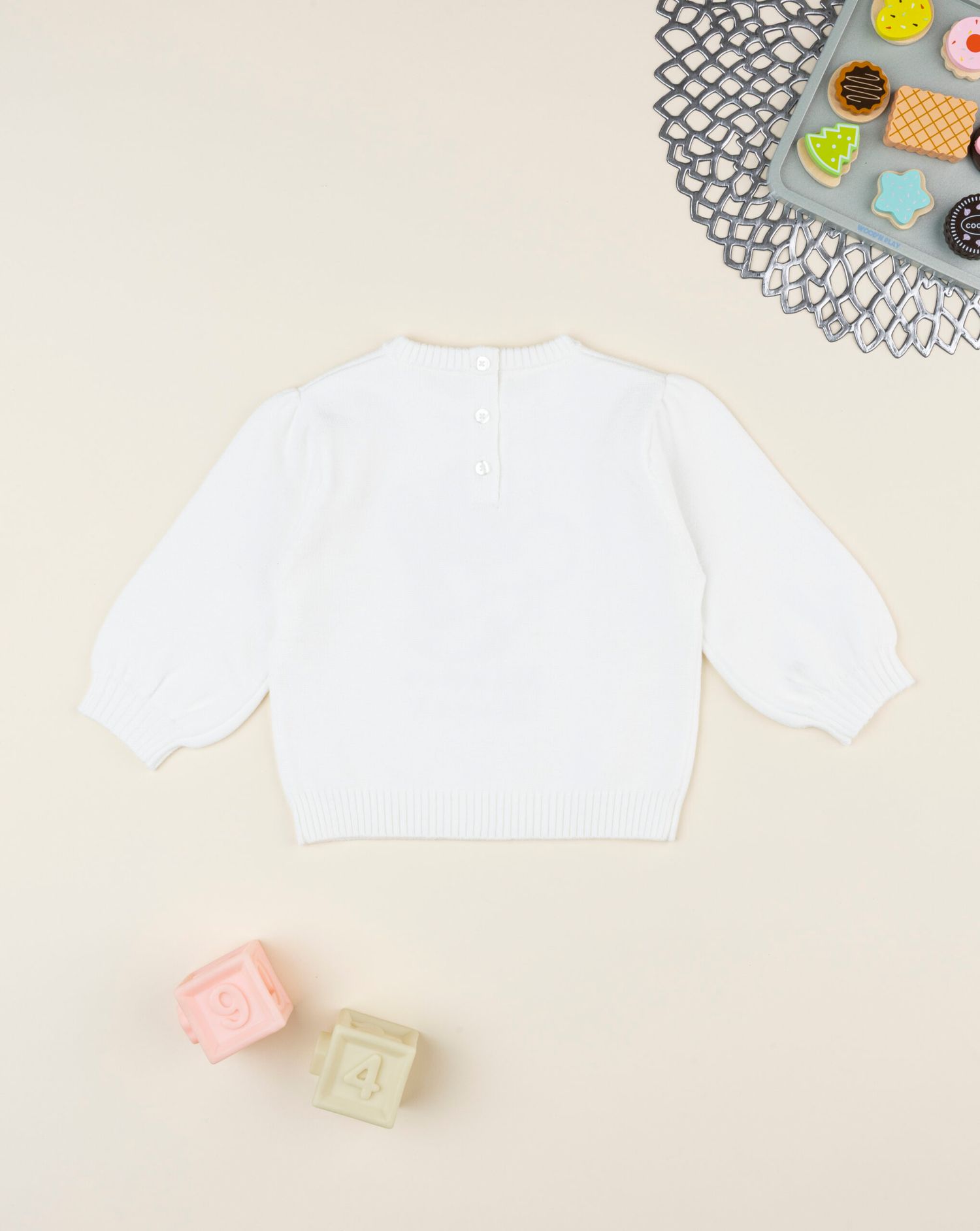 βρεφικό πουλόβερ λευκό minnie για κορίτσι - Prénatal