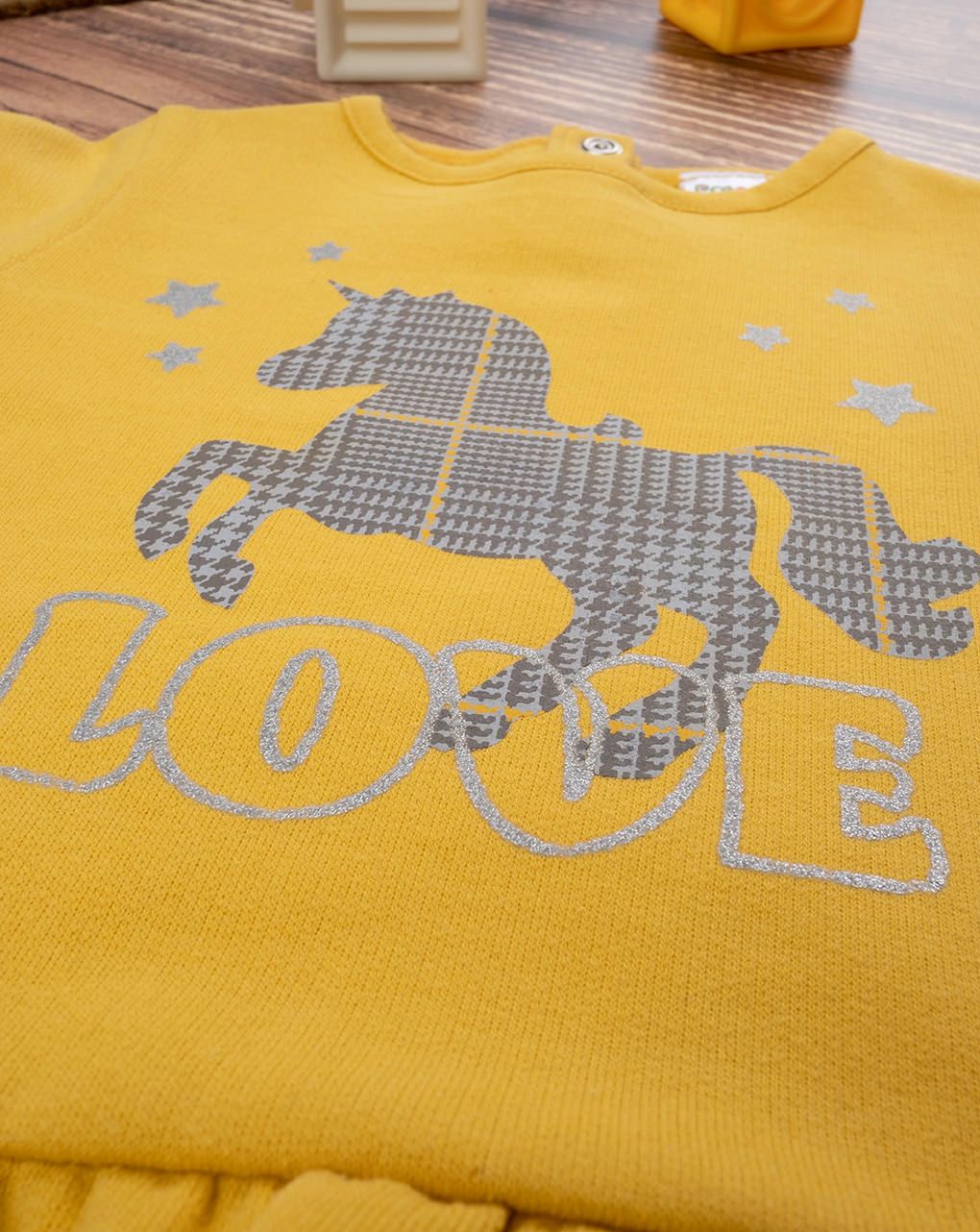 βρεφικό σετ μπλούζα φούτερ και κολάν με μονόκερο για κορίτσι - Prénatal