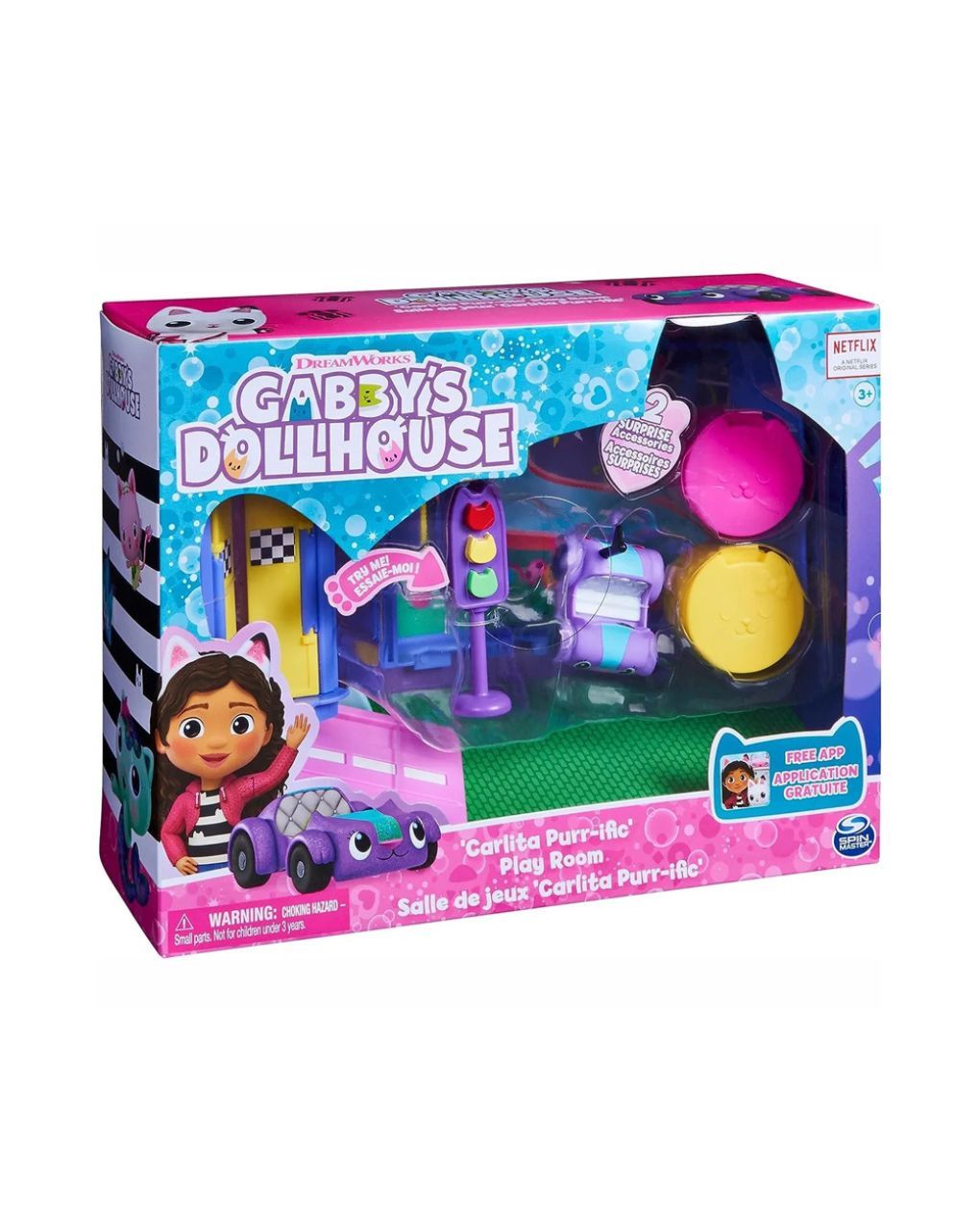 Spin master gabbys dollhouse gabby's dollhouse carlita purr-ific play room deluxe room set - Spin Master
