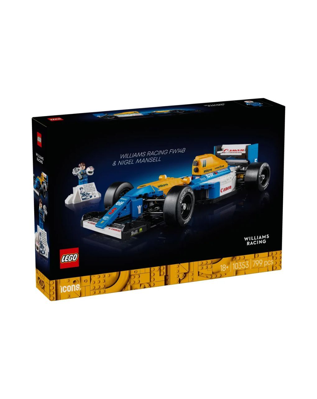 Lego icons williams racing fw14b & nigel mansell 10353