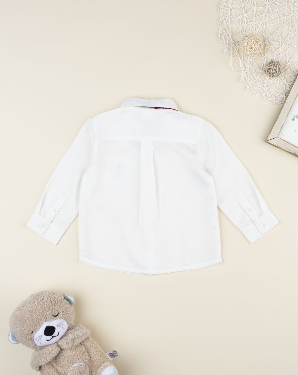 βρεφικό πουκάμισο λευκό με παπιγιόν classic για αγόρι - Prénatal
