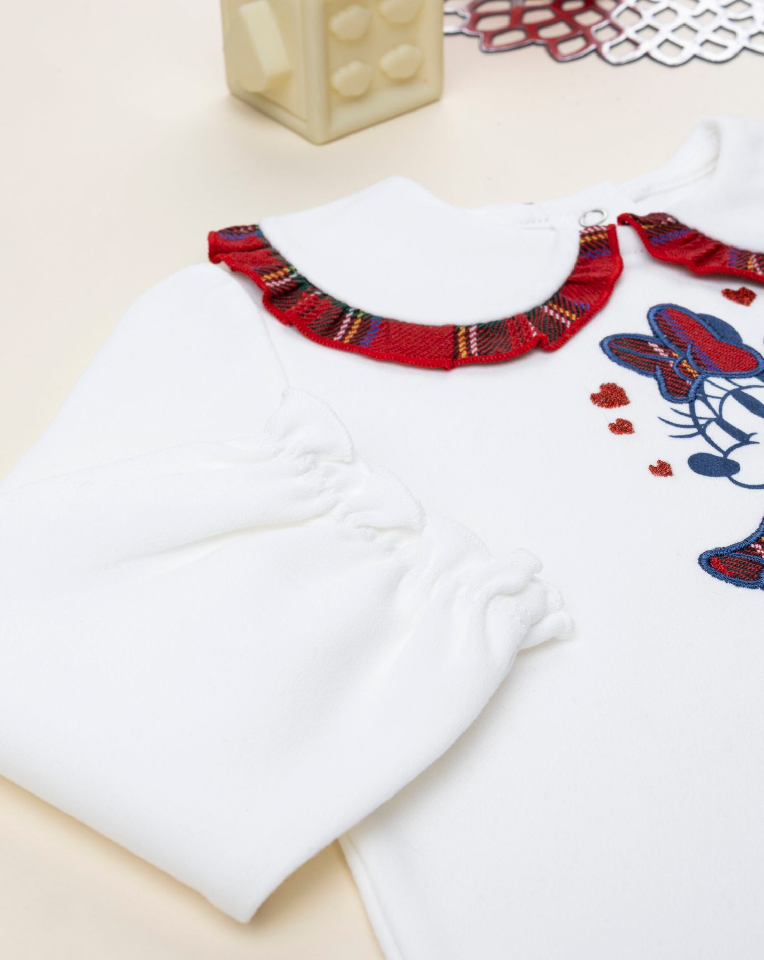 βρεφική μπλούζα πόλο λευκή minnie classic για κορίτσι - Prénatal