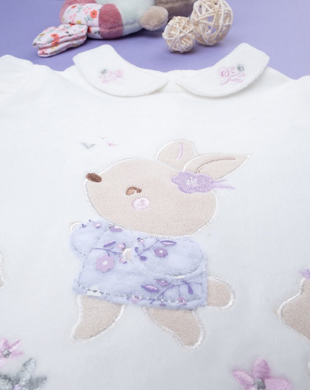 βρεφικό σετ μπλούζα και παντελόνι με λαγουδάκια για κορίτσι - Prénatal