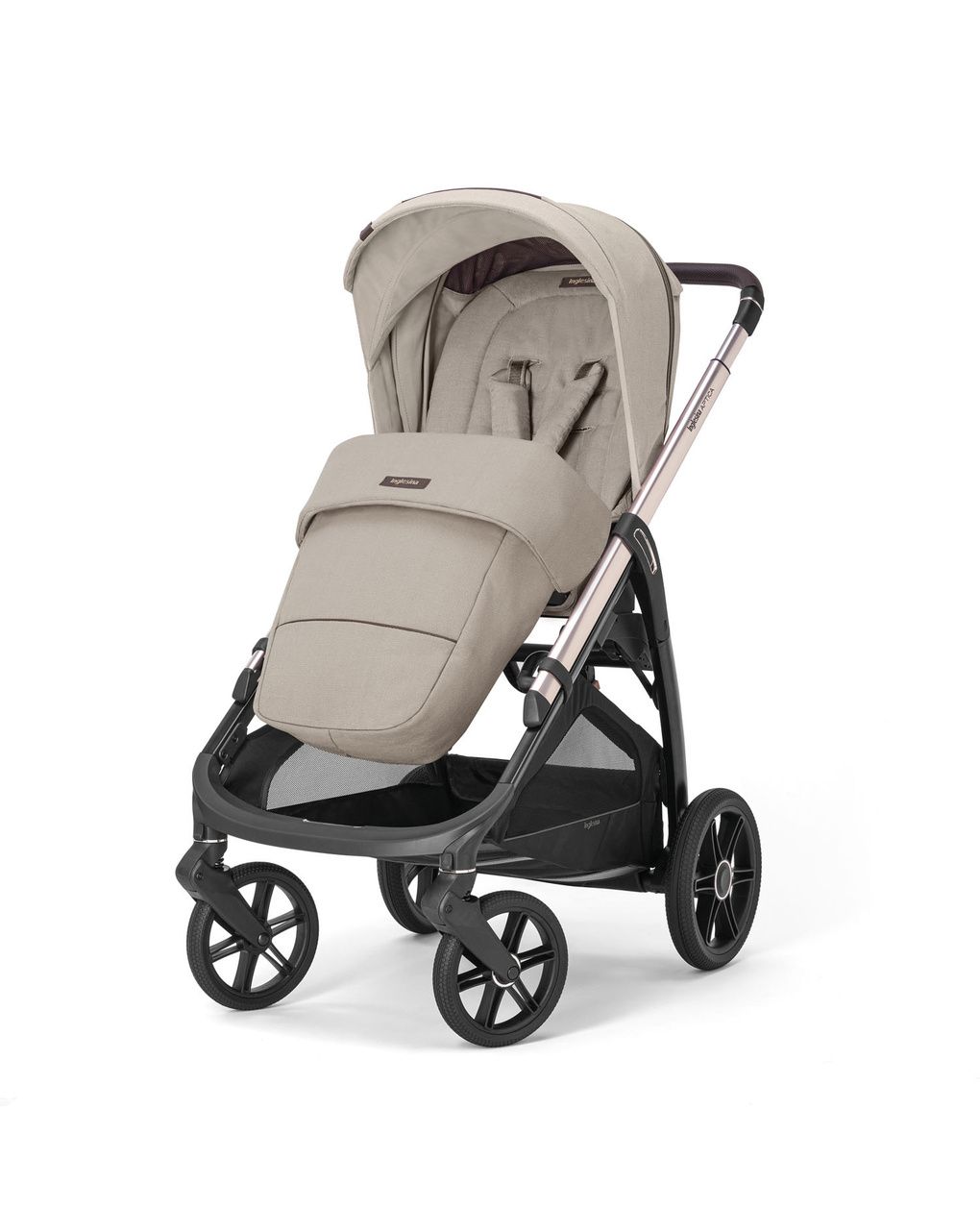 Inglesina σύστημα μεταφοράς aptica quattro με σκελετό palladio black και darwin infant recline pashmina beige - Inglesina