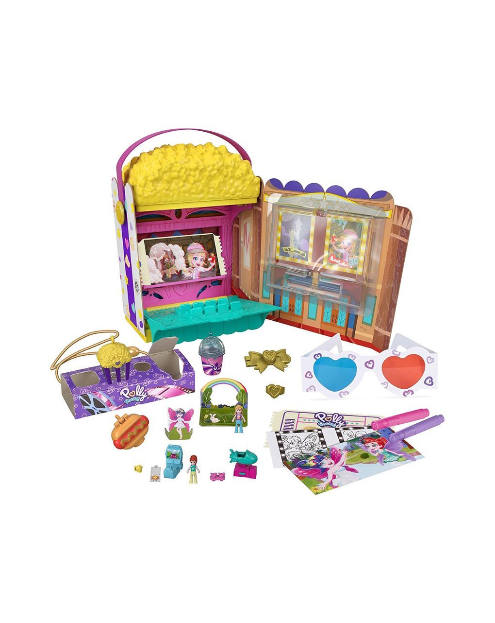 Mattel polly pocket polly σινεμά ποπ κορν σετ gvc96 - POLLY POCKET