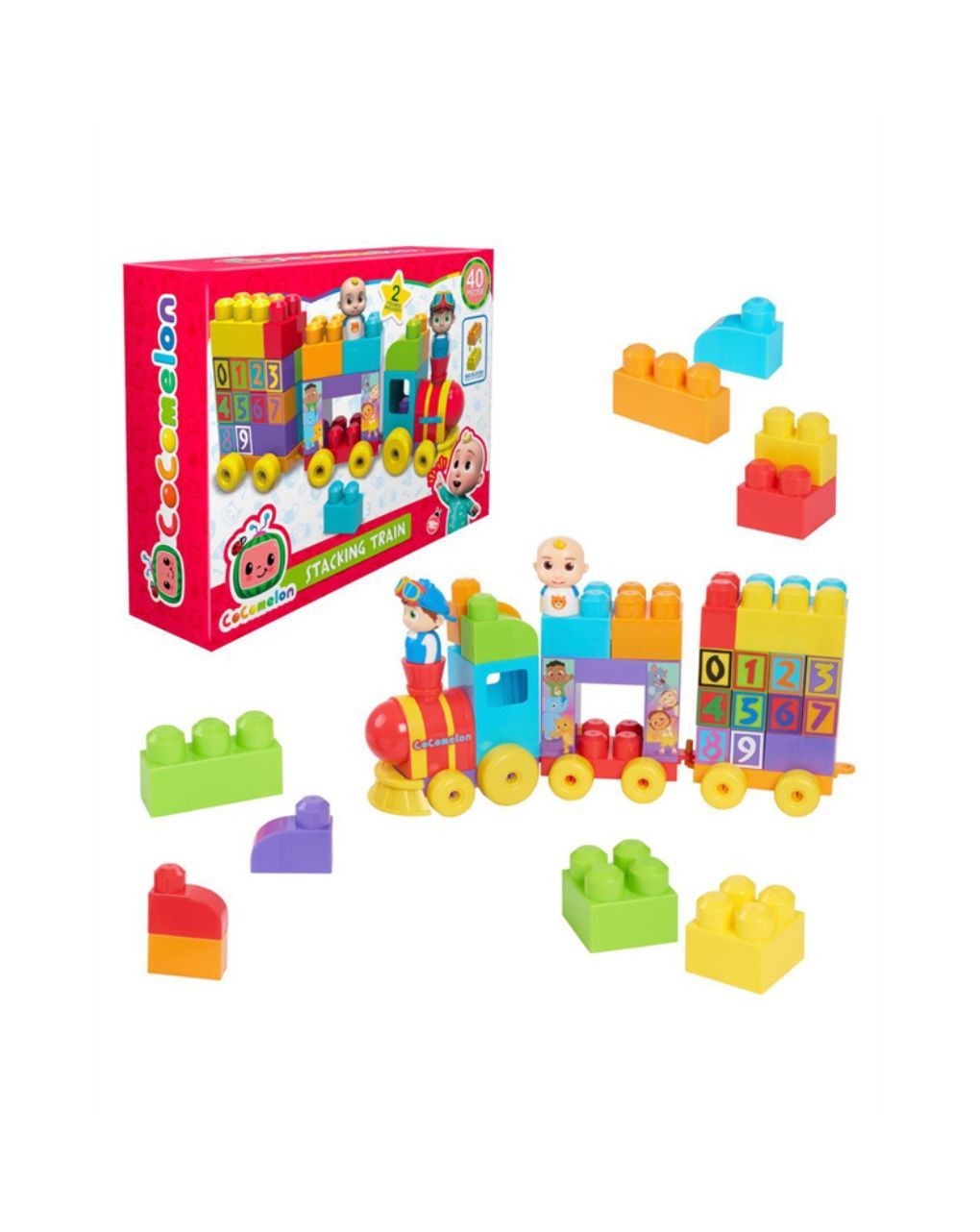Giochi preziosi cocomelon τρενάκι με τουβλάκια ccm07000