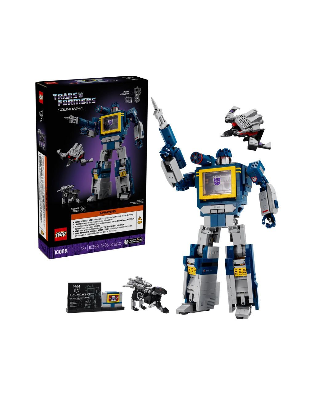 Lego icons transformers soundwave 10358 - Lego