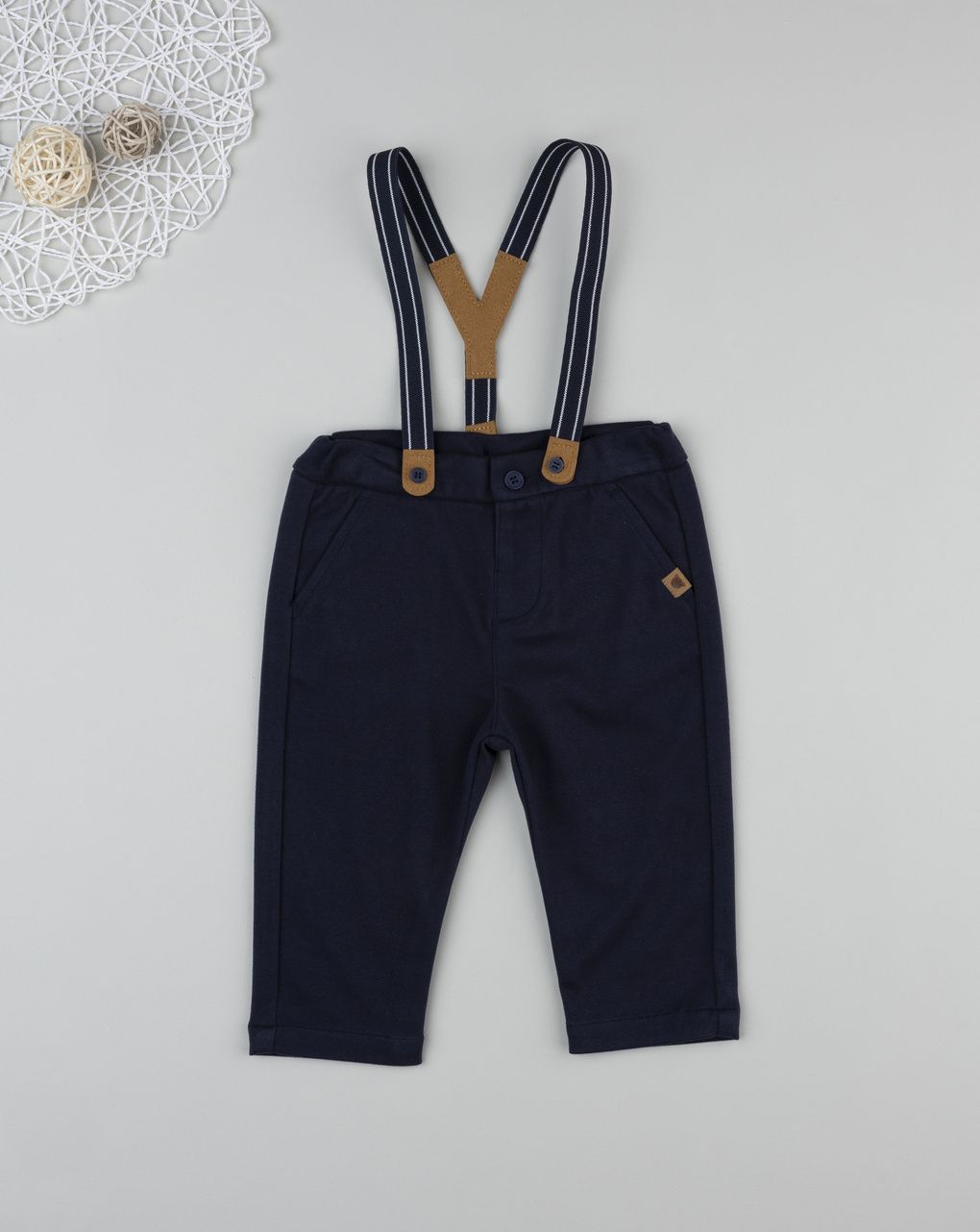 βρεφικό παντελόνι μπλε teddy classic για αγόρι