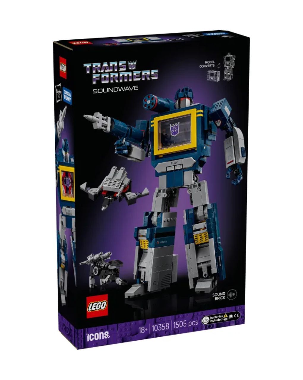 Lego icons transformers soundwave 10358