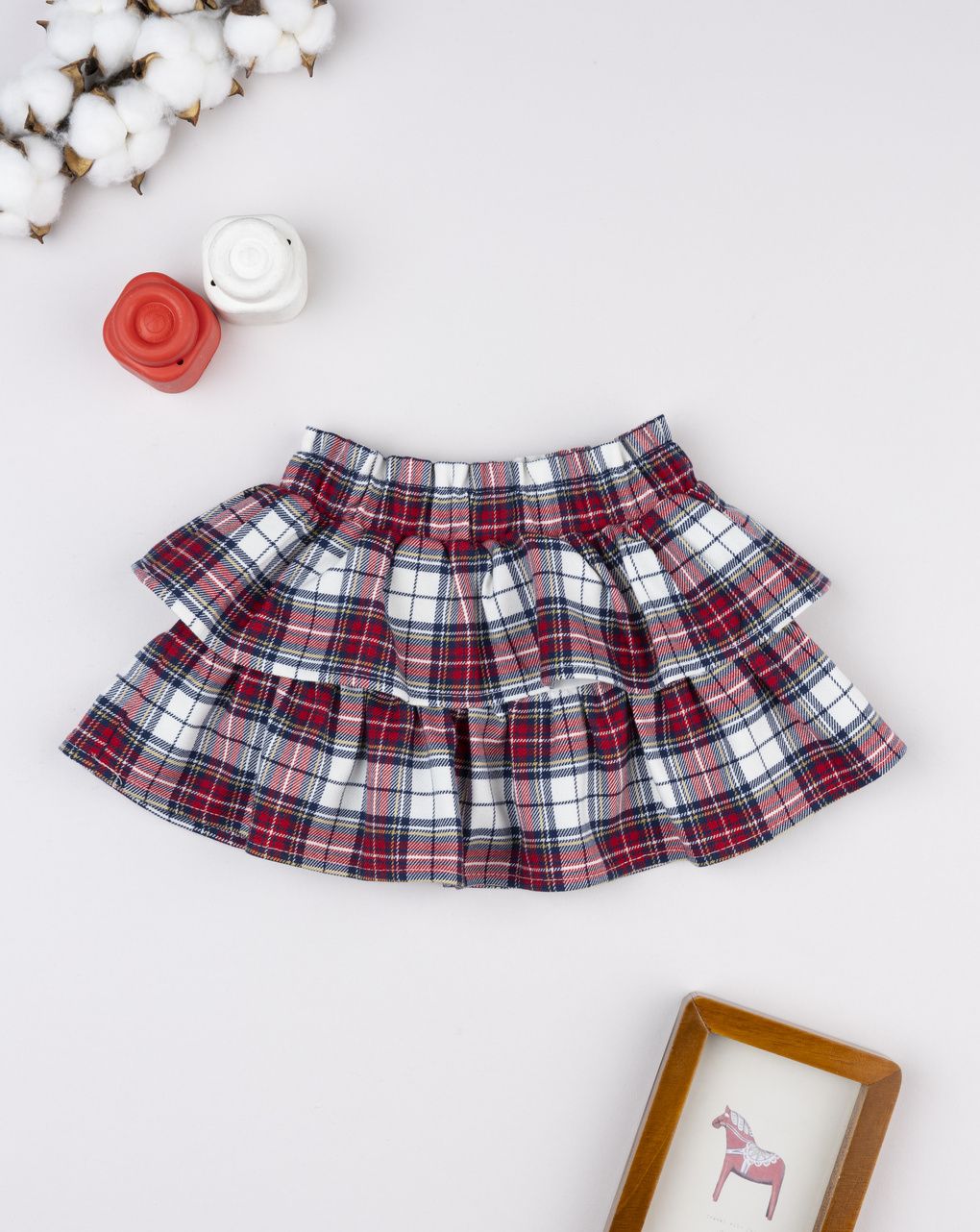 βρεφική φούστα καρό με φιογκάκι classic για κορίτσι - Prénatal