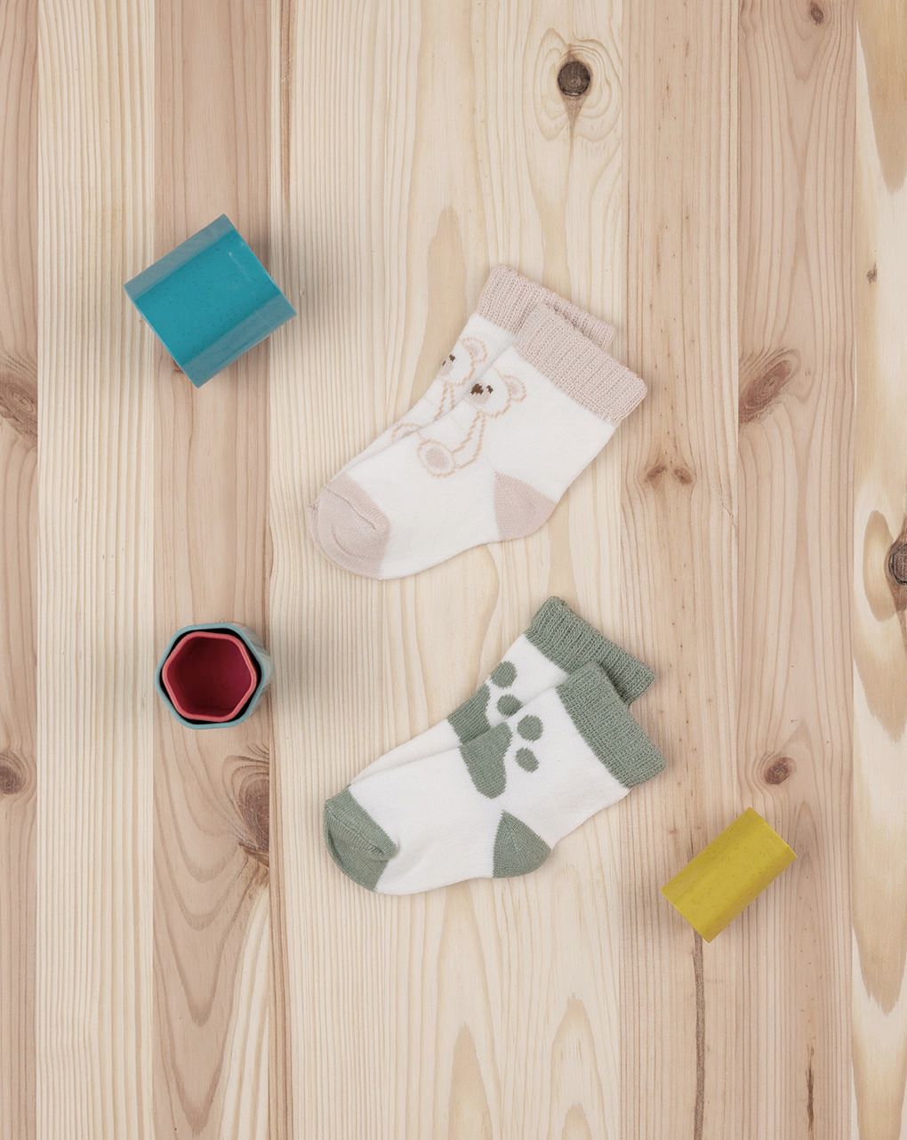 βρεφικά καλτσάκια με αρκουδάκια πακέτο x2 για αγόρι