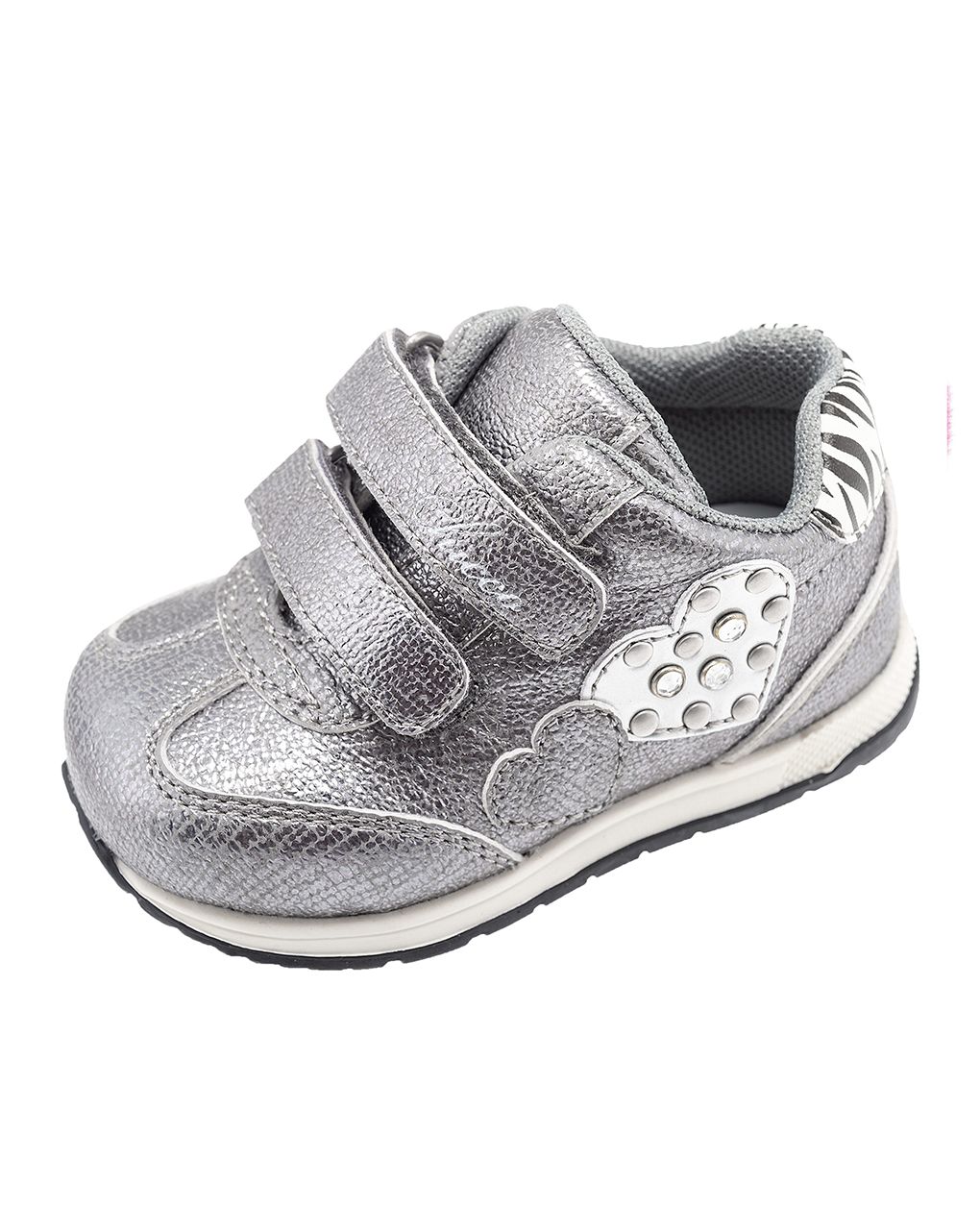 Chicco sneakers ασημί για κορίτσι
