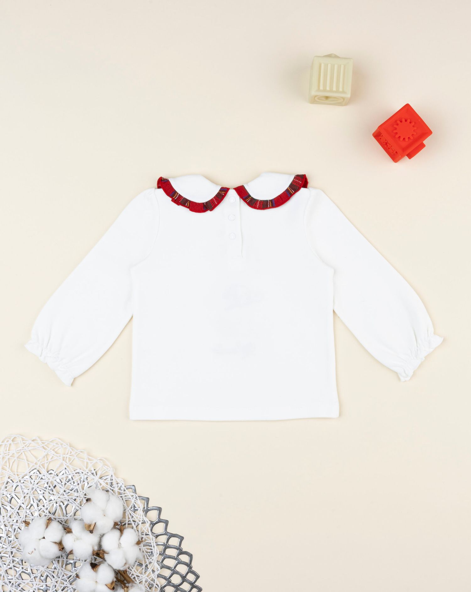 βρεφική μπλούζα πόλο λευκή minnie classic για κορίτσι - Prénatal