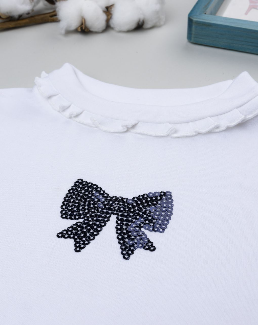 παιδική μπλούζα ζιβάγκο λευκή με φιογκάκι classic για κορίτσι - Prénatal