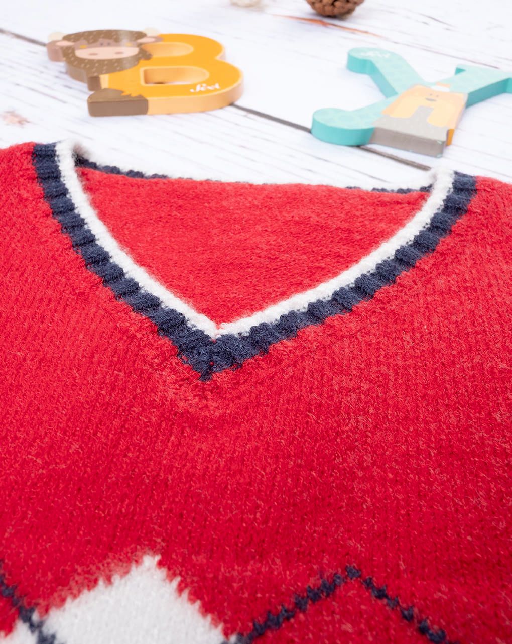 βρεφικό γιλέκο κόκκινο classic για αγόρι - Prénatal