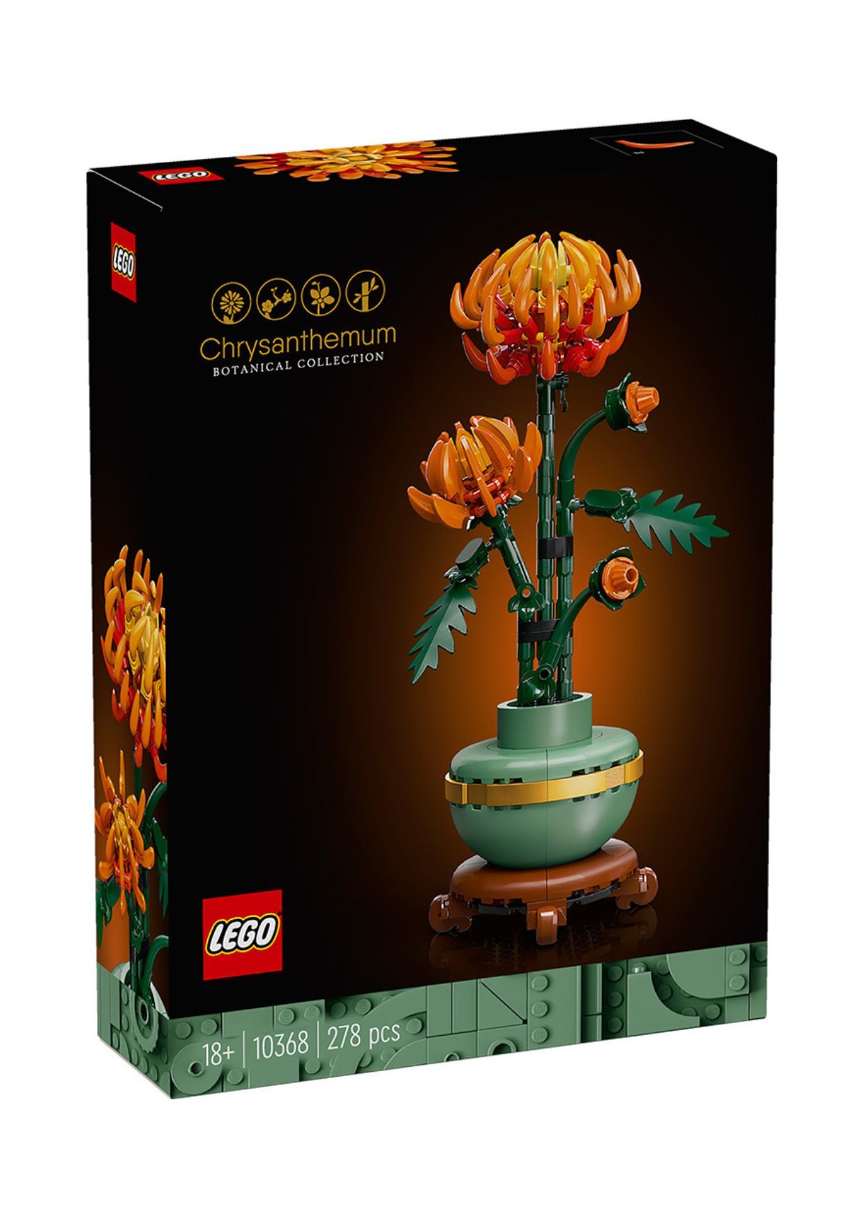 Lego icons botanical chrysanthemum 10368