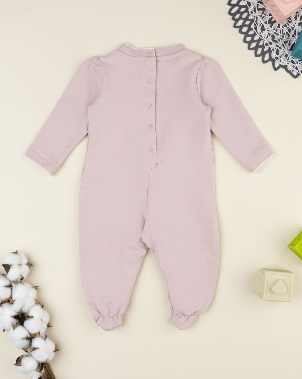 βρεφικό φορμάκι ροζ με γατάκι για κορίτσι - Prénatal