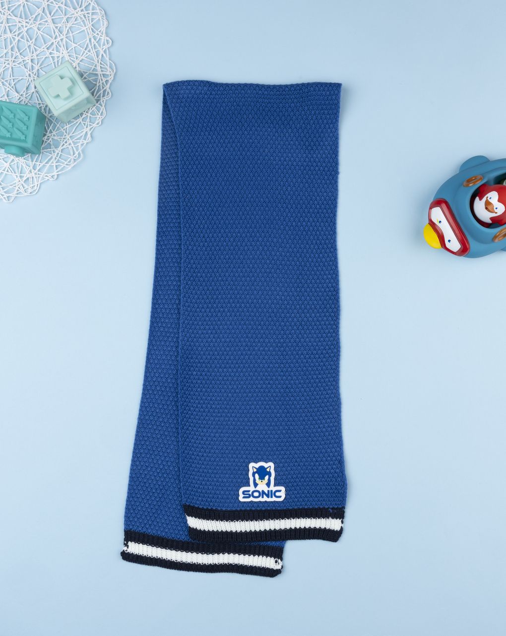 παιδικό κασκόλ μπλε sonic για αγόρι
