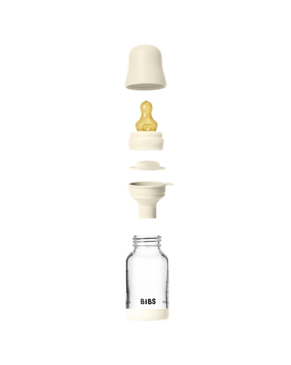 Bibs γυάλινο μπιμπερό 120ml latex ivory 12.5019216 - BIBS