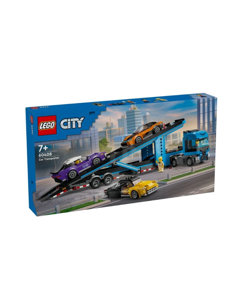 Lego city car transporter truck with sports cars 60408