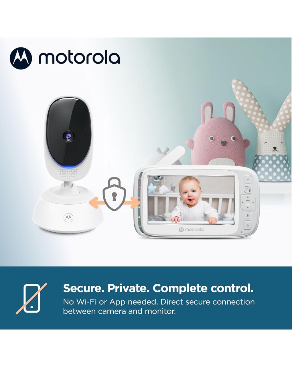 Motorola ενδοεπικοινωνία μωρού με κάμερα & οθόνη 5" m75 - Motorola