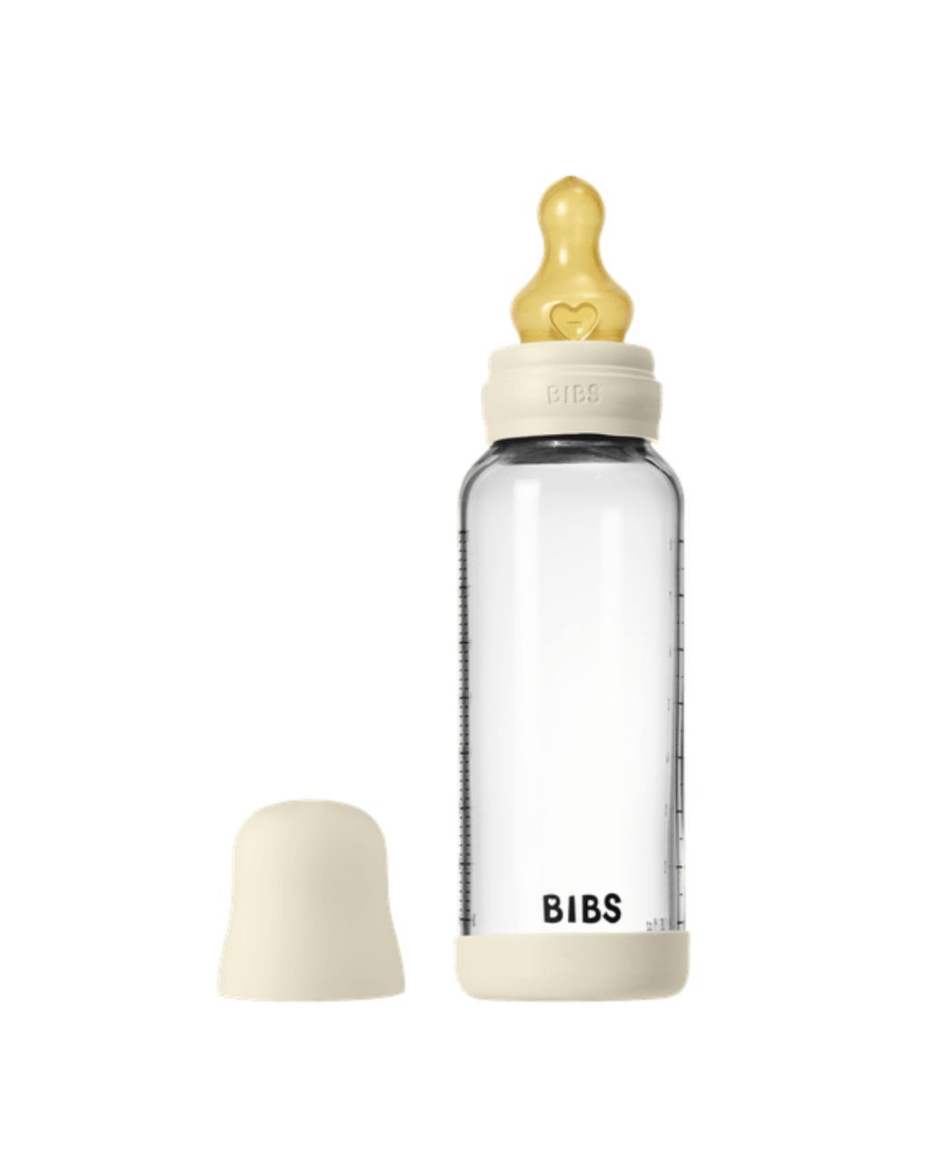 Bibs γυάλινο μπιμπερό 240ml latex ivory 12.5020216 - BIBS