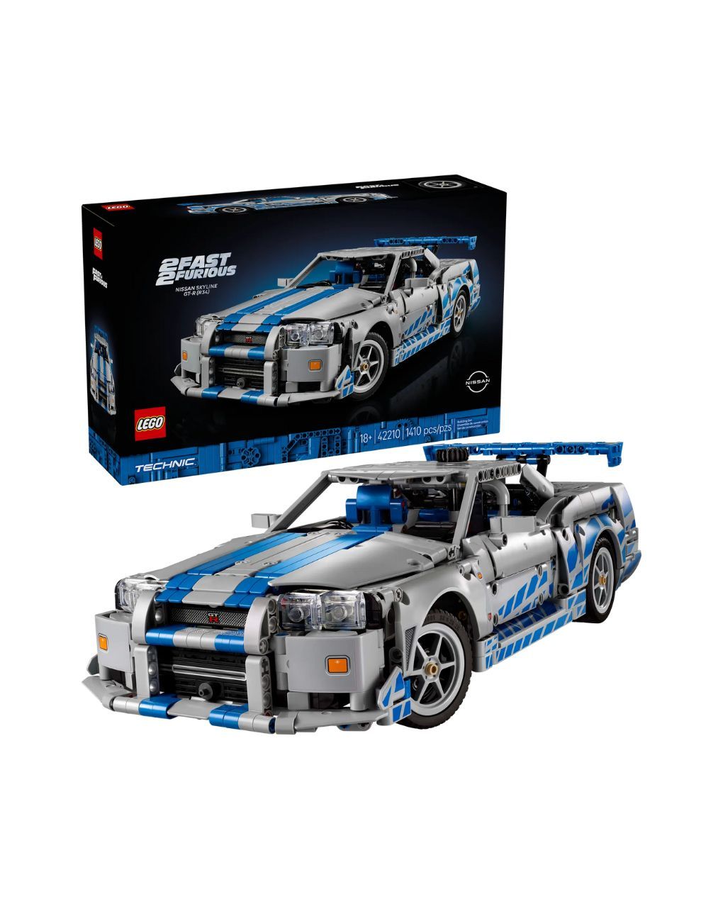 Lego technic 2 fast 2 furious nissan skyline gt-r (r34) 42210 - Lego, Lego Technic