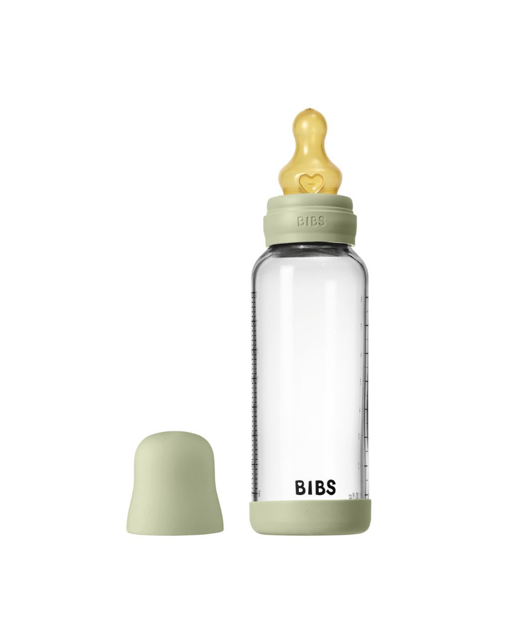 Bibs γυάλινο μπιμπερό 240ml latex sage 12.5020125
