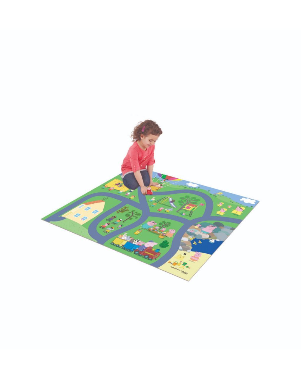 Giochi preziosi peppa pig megamat μεγάλο χαλάκι με οχηματάκι pp022000 - Peppa Pig