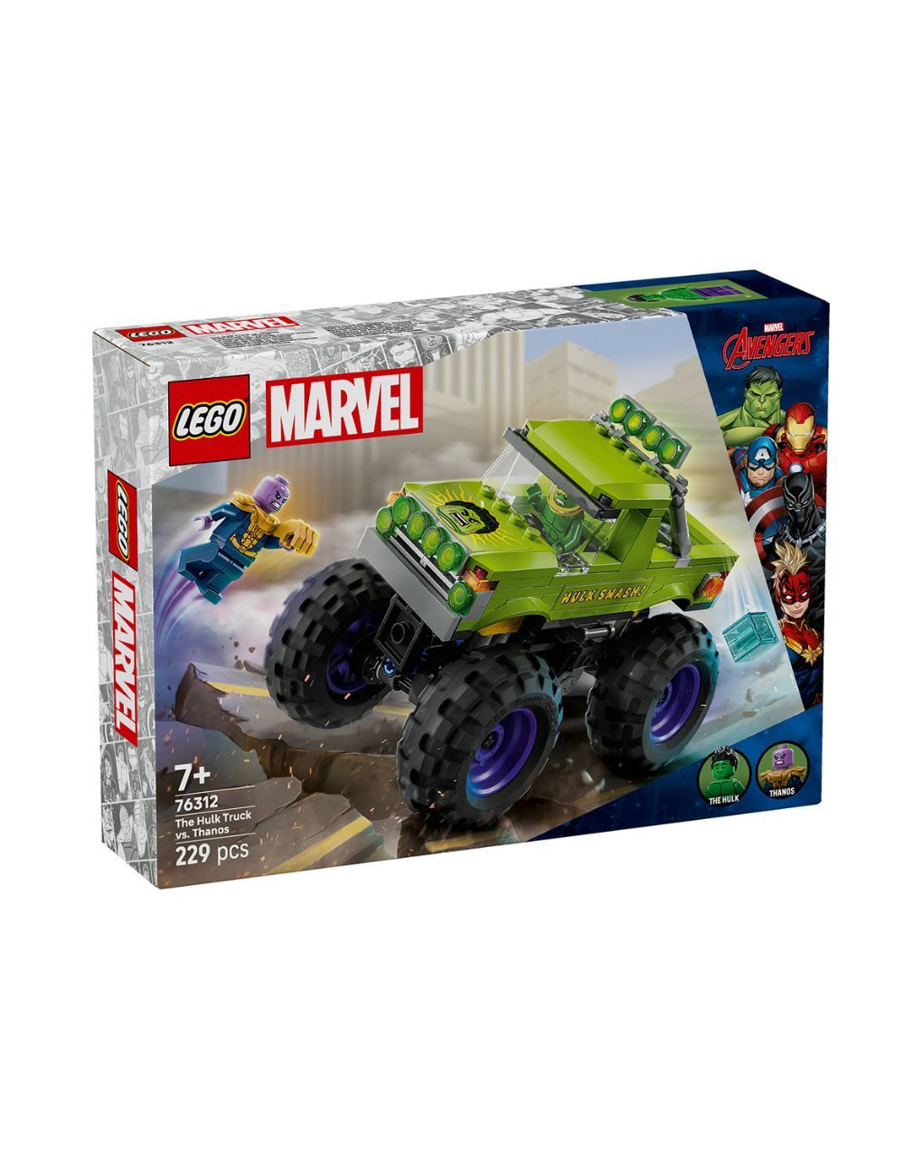 Lego marvel super heroes the hulk truck vs. thanos 76312