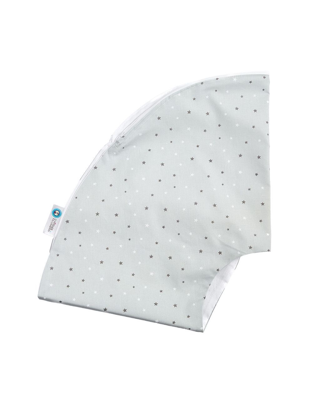 ο κόσμος του μωρού βαμβακερή θήκη μαξιλαριού θηλασμού stars γκρι 90185 - O KOSMOS TOU MOROU