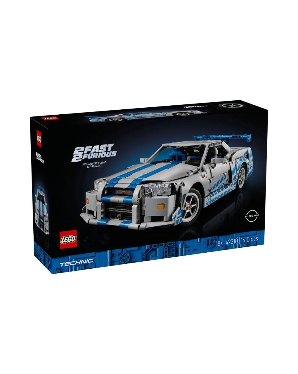 Lego technic 2 fast 2 furious nissan skyline gt-r (r34) 42210