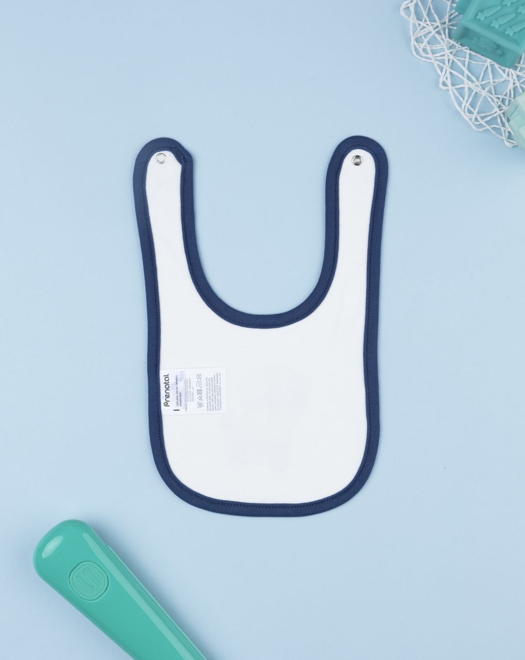 βρεφική σαλιάρα λευκή με σκυλάκι για αγόρι - Prénatal