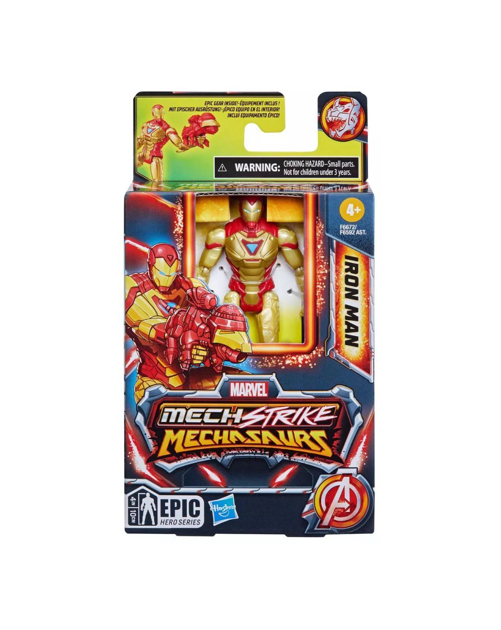 Marvel avengers mechasaurus mech strike 3.0 φιγούρες δράσης 10cm f6592 (2 σχέδια) - Marvel