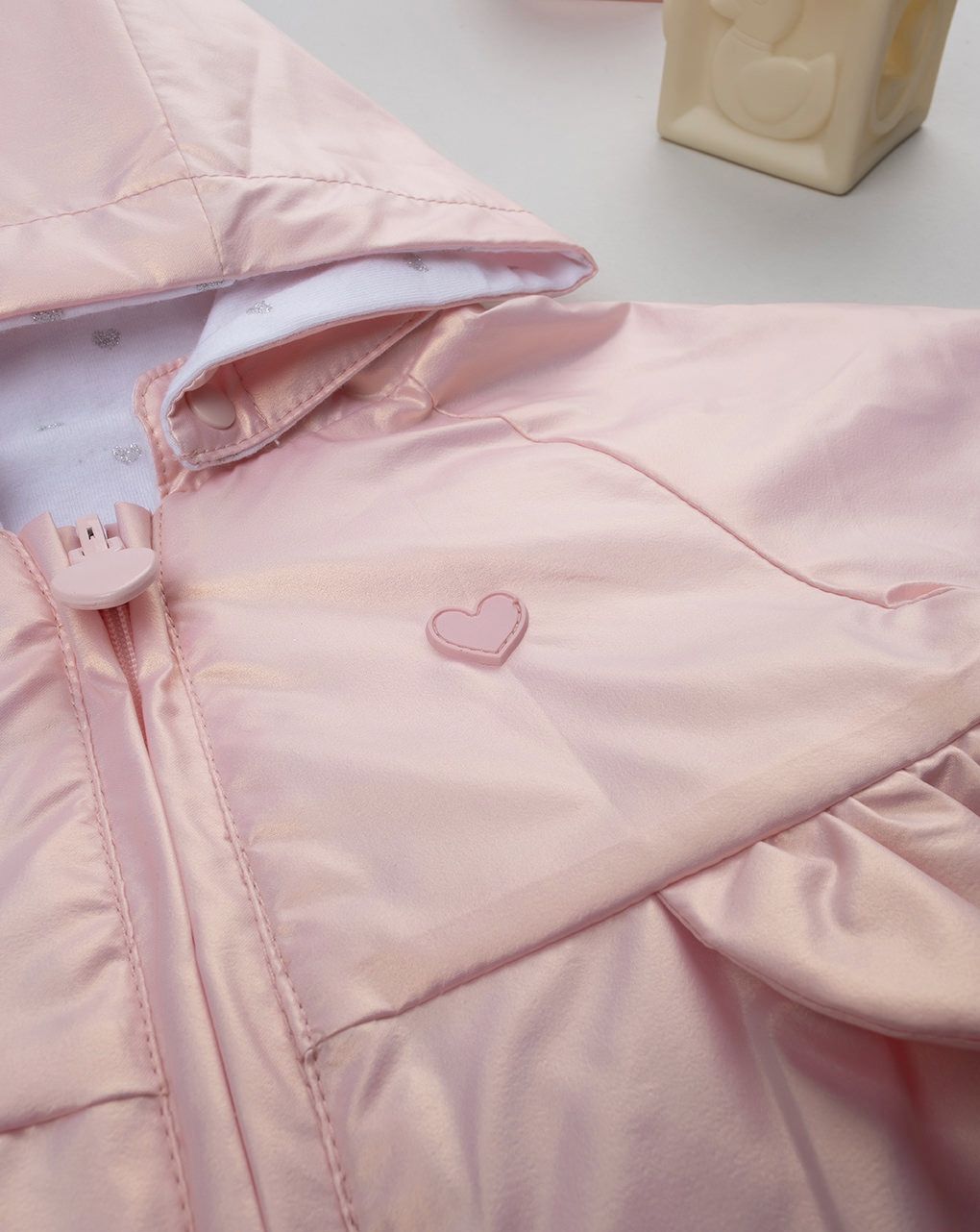 βρεφικό μπουφάν ροζ metallic για κορίτσι - Prénatal