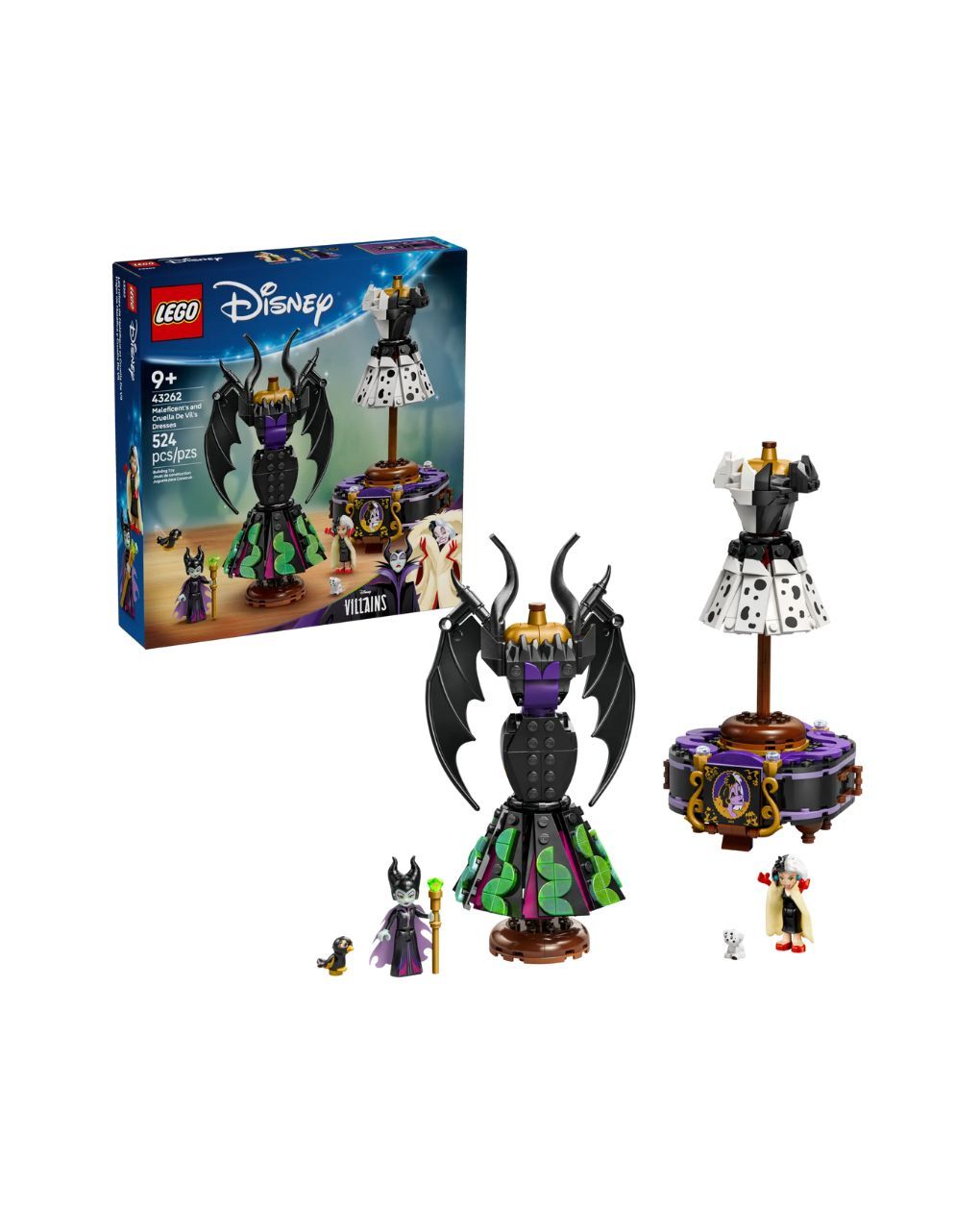 Lego disney maleficent's & cruella de vil's dresses 43262 - Lego, LEGO DIsney