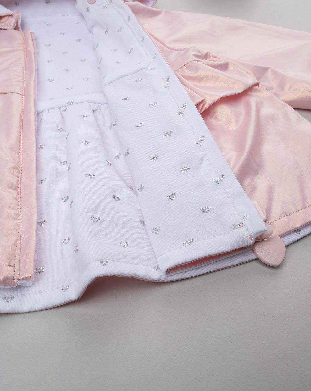 βρεφικό μπουφάν ροζ metallic για κορίτσι - Prénatal