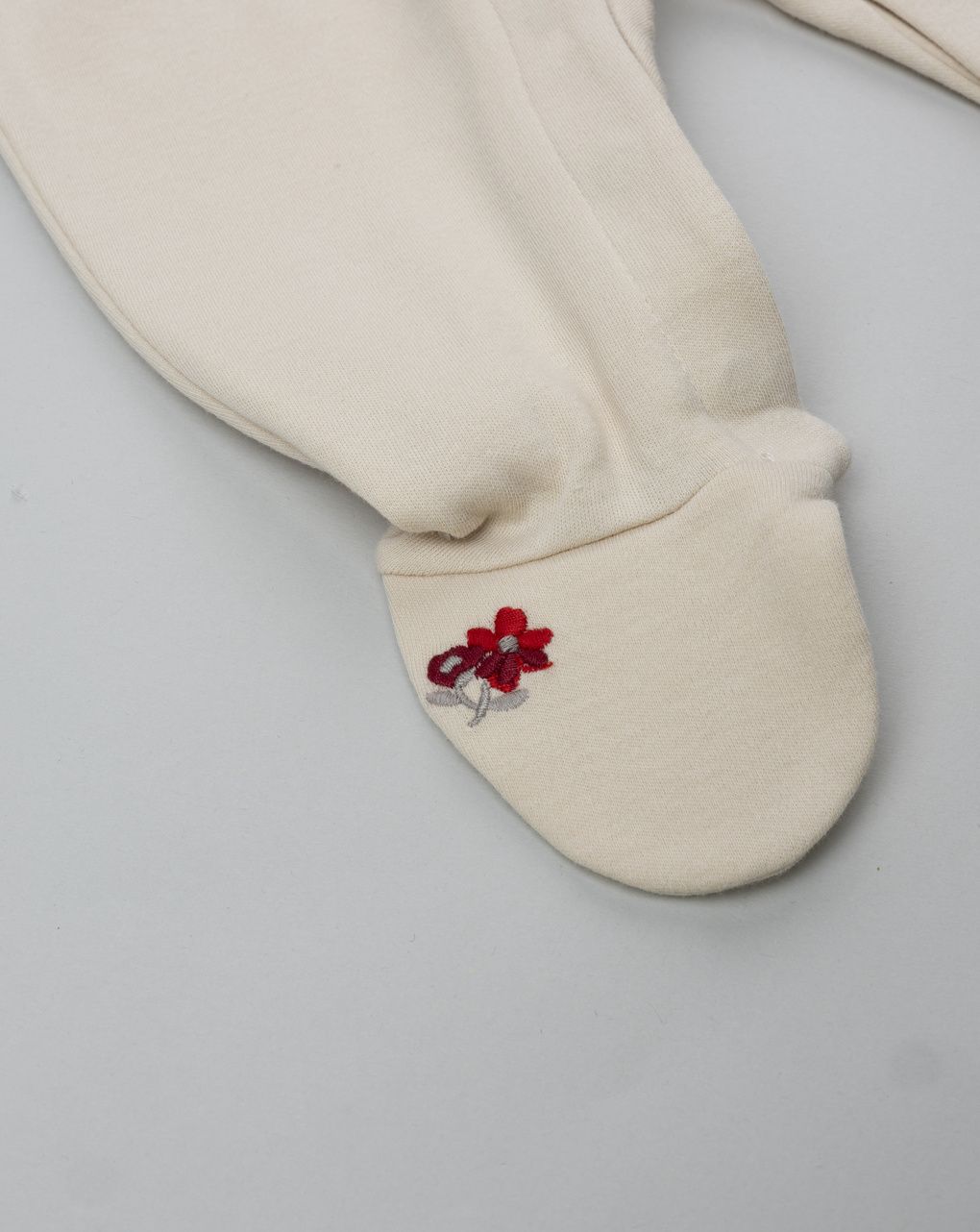 βρεφικό φορμάκι μπεζ με λουλούδι για κορίτσι - Prénatal