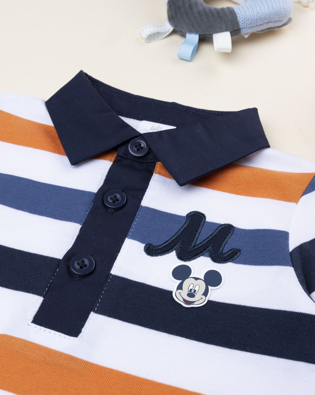 βρεφική μπλούζα πόλο ριγέ mickey για αγόρι - Prénatal