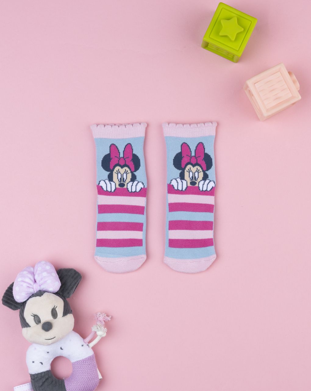 βρεφικές αντιολισθητικές κάλτσες minnie για κορίτσι