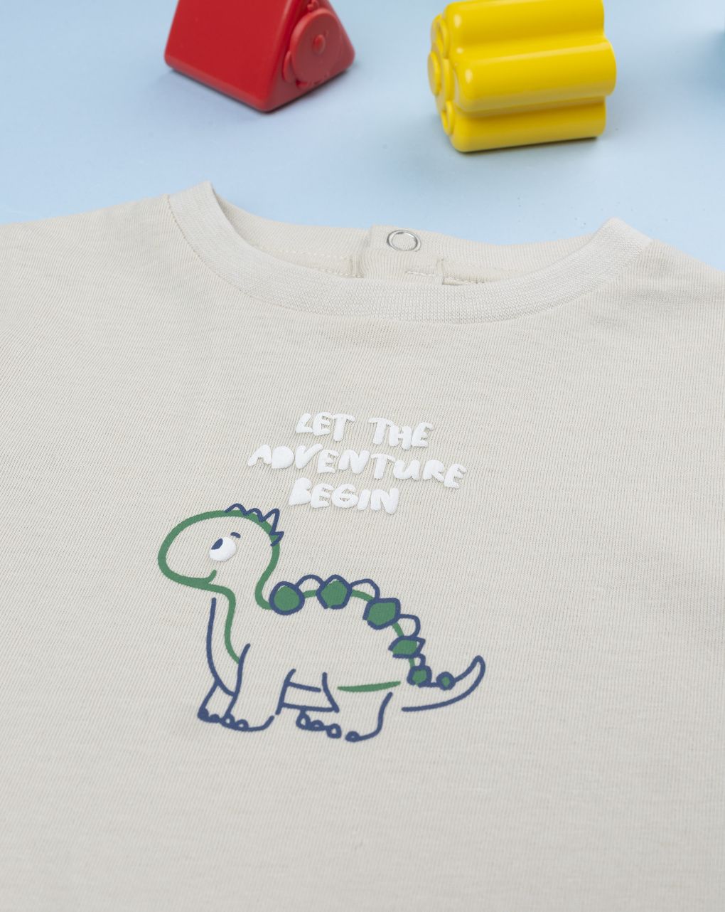 βρεφική μπλούζα μπεζ dinos για αγόρι - Prénatal