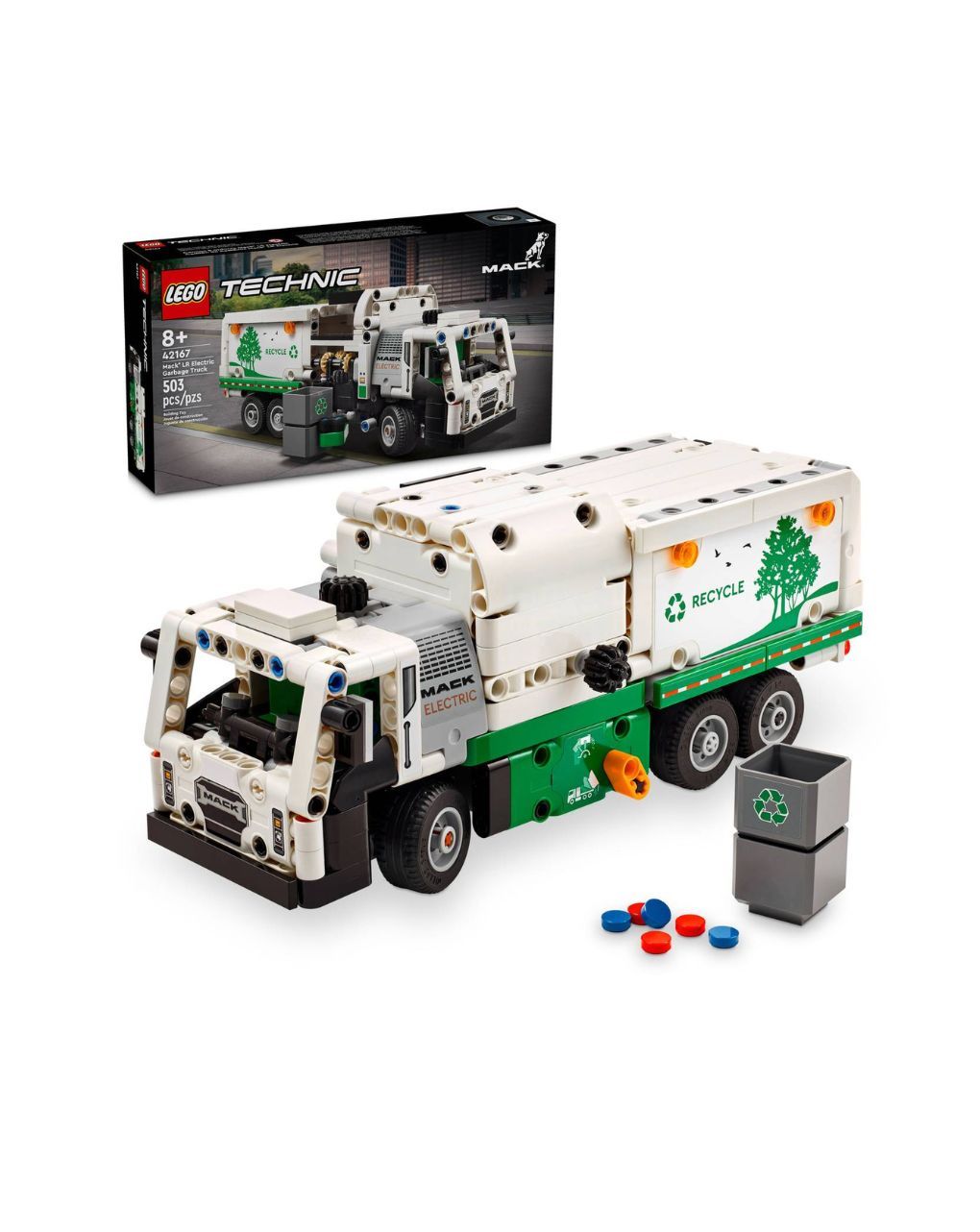 Lego technic mack lr electric garbage truck 42167 - Lego