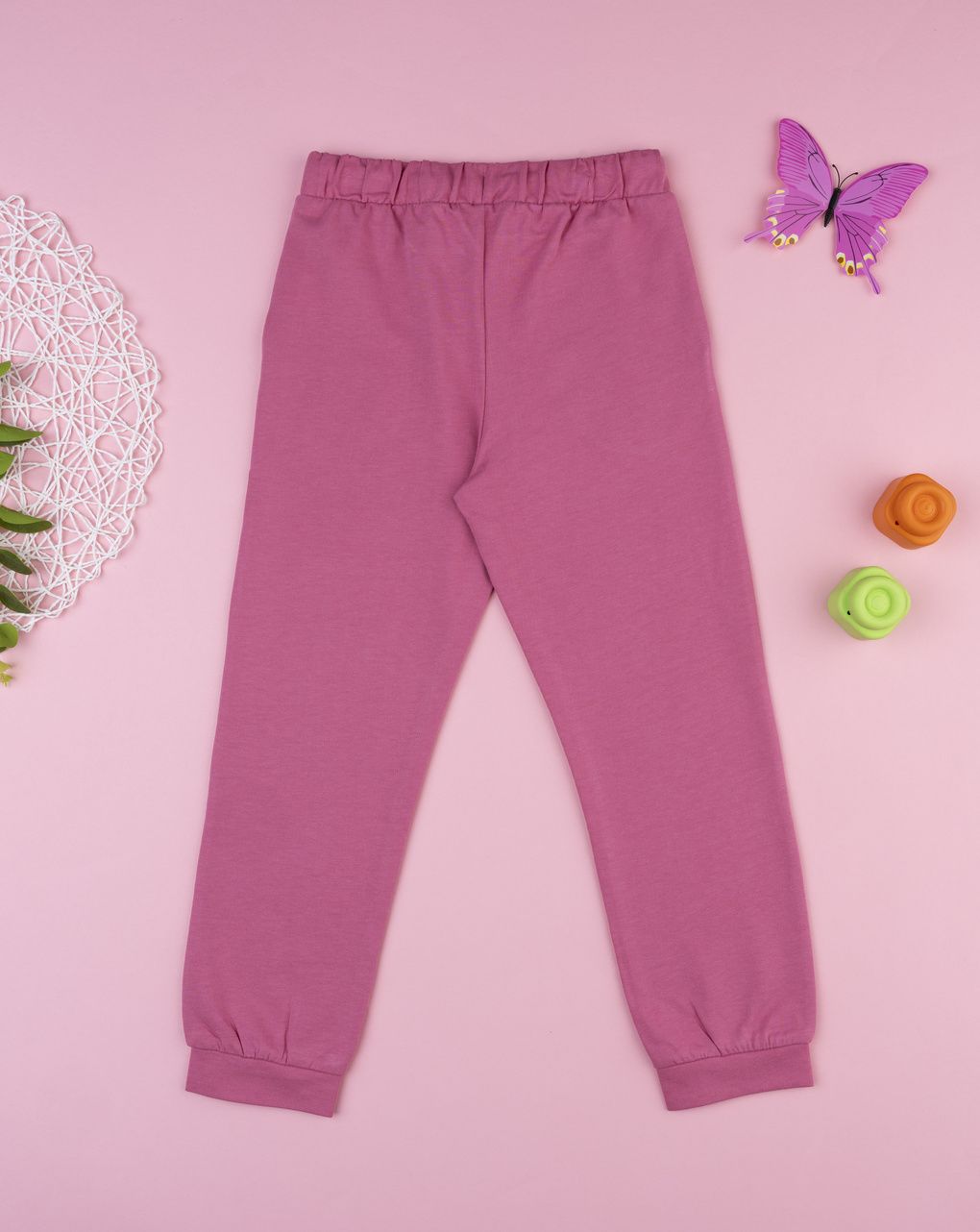 παιδικό παντελόνι φόρμας ροζ με καρδιά για κορίτσι - Prénatal