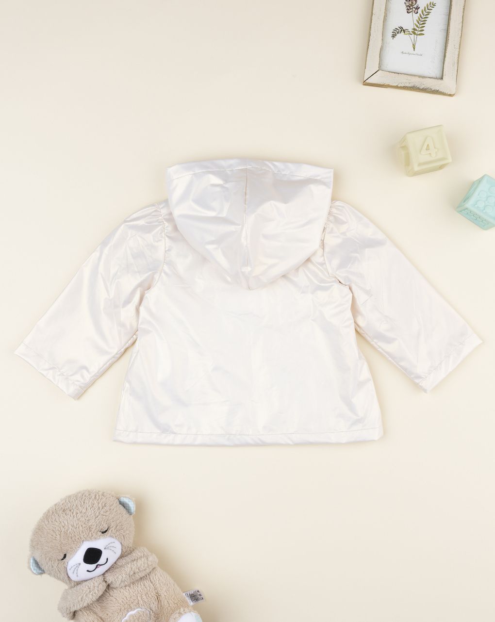 βρεφικό μπουφάν λευκό ιριδίζον για κορίτσι - Prénatal